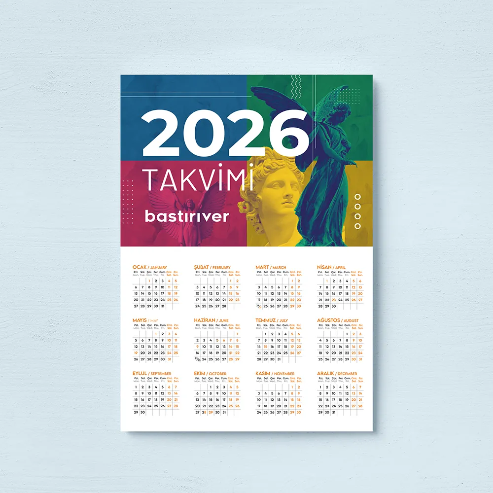 Posterli Duvar Takvimi 2026