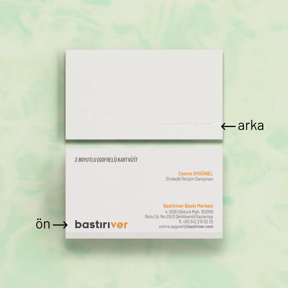 3 Boyutlu Gofreli Kartvizit