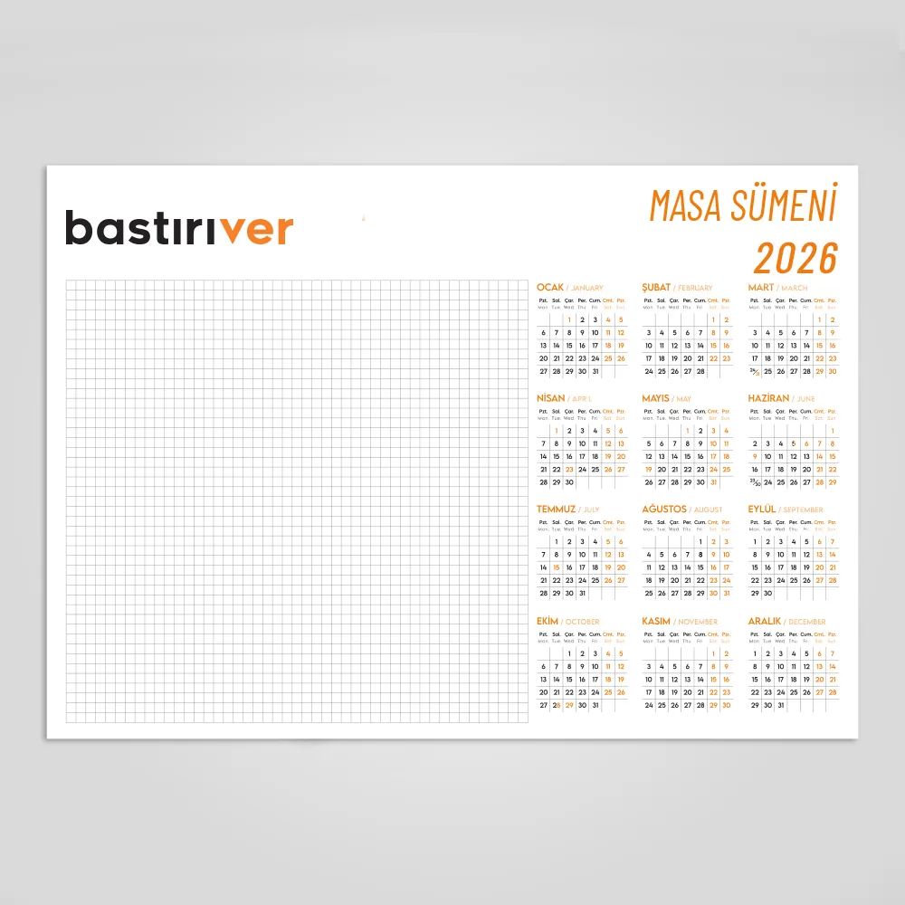 Takvimli Masa Sümeni 2026