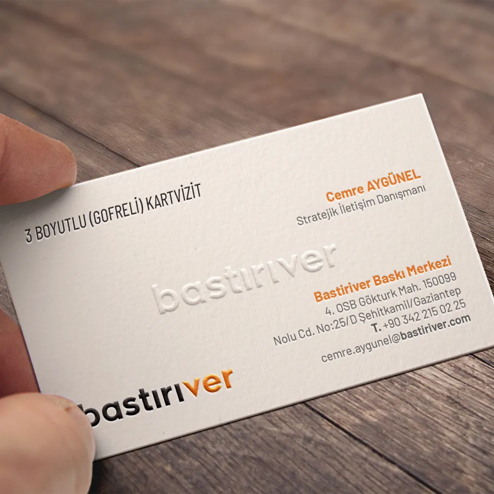 3 Boyutlu Gofreli Kartvizit